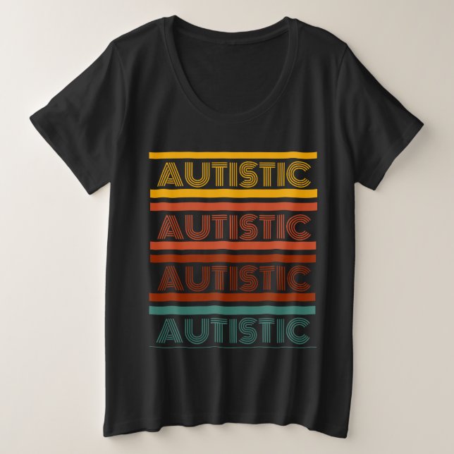 Autistic Retro Style Shirt (Design vorne)
