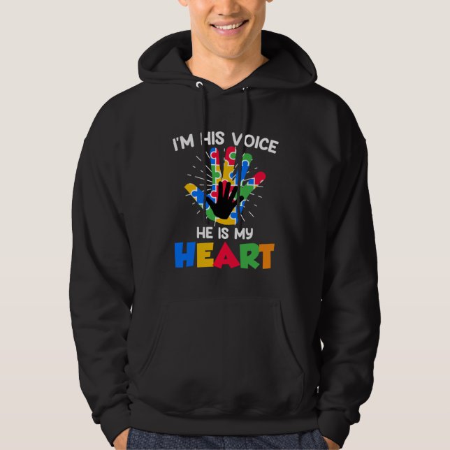 Autistic solidarity for autistic child Autism Awar Hoodie (Vorderseite)