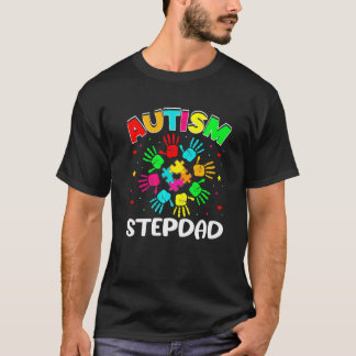 Autistic Stepdad Puzzle Unterstützung Familie Auti T-Shirt