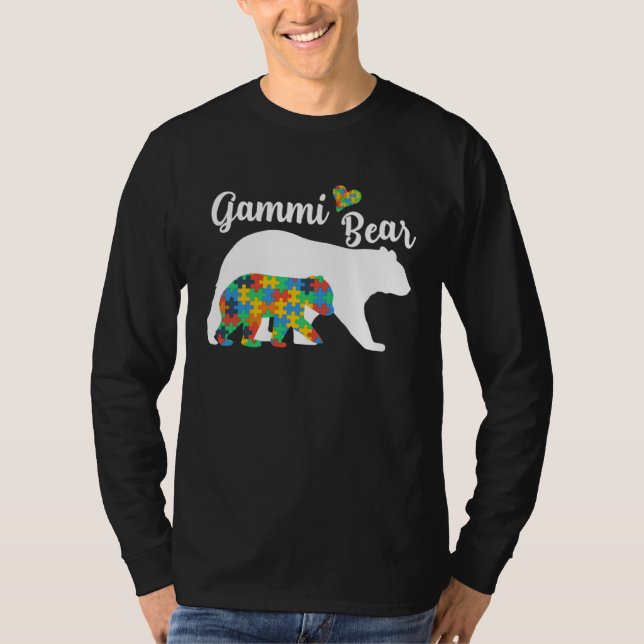 Autistic Support Autism Awareness Gammi Bear Mothe T-Shirt (Vorderseite)