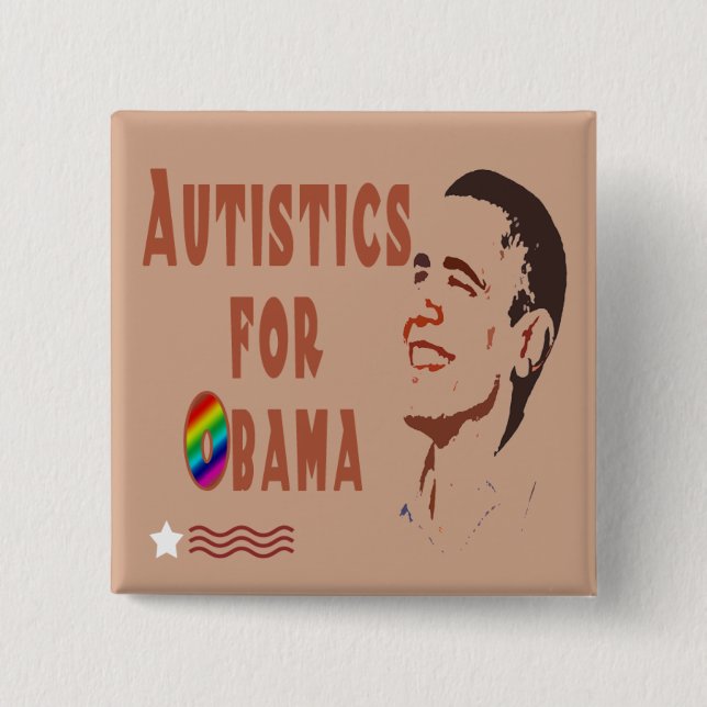 Autistics für Obama-Knöpfe Button (Vorderseite)