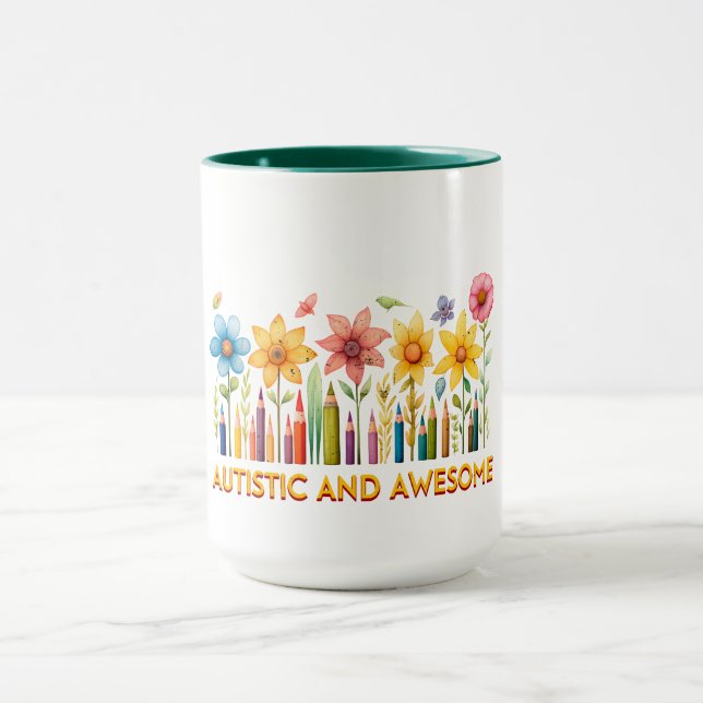 AUTISTIK und PHANTASTISCHE Autismus Bewusstsein Tasse (Zentrum)