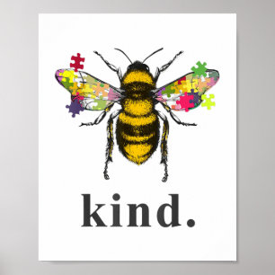 autistisch   Autismus be Kind Beekeeper Puzzle Pie Poster