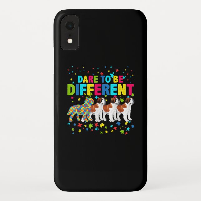 autistisch | Dare to be Different Saint Bernard Hu Case-Mate iPhone Hülle (Rückseite)