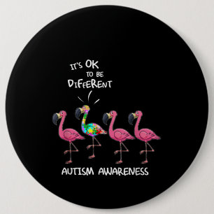 autistisch Es ist OK, um ein anderes Flamingo Pu Button