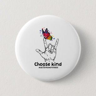 autistisch   Kind Autismus Awareness Butterfly aus Button