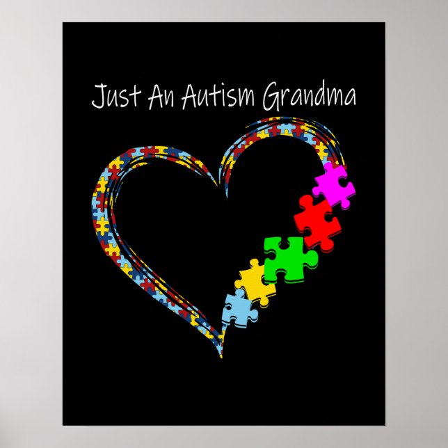 autistisch | Nur ein Autismus-Oma Poster (Vorne)