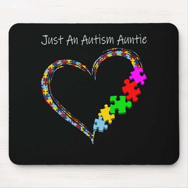 autistisch | Nur eine Autismus Tante Mousepad (Vorne)