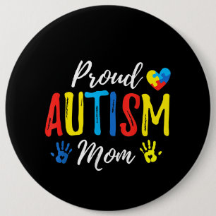 autistisch   Proud Autismus Mama Puzzle Piece Button