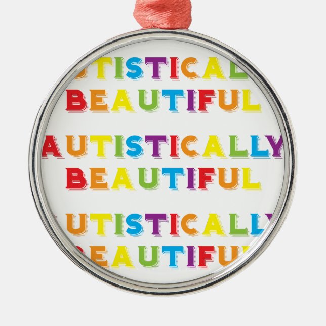 autistisch schön silbernes ornament (Vorne)