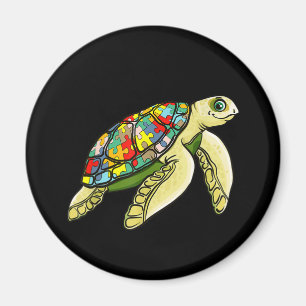 autistisch Sea Turtle Puzzle Piece Autismus Bewu Magnet