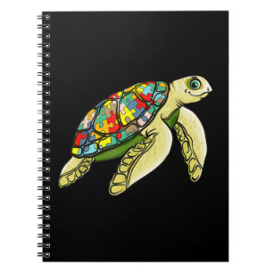 autistisch Sea Turtle Puzzle Piece Autismus Bewu Notizblock