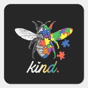 autistisch Seien Sie freundlich Beekeeper Puzzle Quadratischer Aufkleber