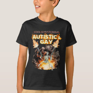 Autistisch und Gay Skelett verflucht Autismus Meme T-Shirt