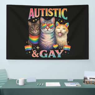 Autistisch und schwul lustige Katze Banner