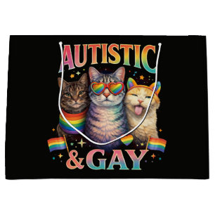 Autistisch und schwul lustige Katze Große Geschenktüte