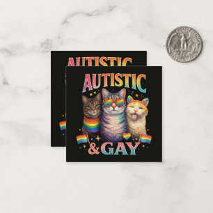 Autistisch und schwul lustige Katze Mitteilungskarte