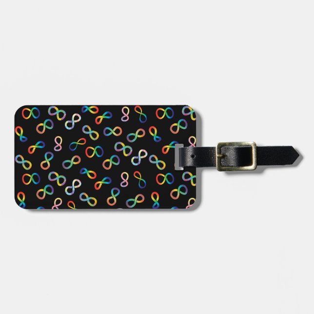 Autistische Akzeptanz | Kontaktinformationen hinzu Gepäckanhänger (Vorderseite horizontal)