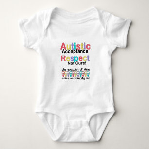 Autistische Akzeptanz Respekt keine Heilung Baby Strampler