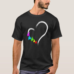 Autistische Autismus Bewusstsein Kindness Herz Lie T-Shirt