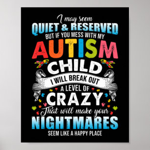 Autistische Autismus Bewusstsein Puzzle Pieces Pro Poster