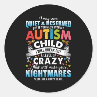 Autistische Autismus Bewusstsein Puzzle Pieces Pro Runder Aufkleber