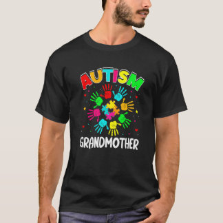 Autistische Großmutter Puzzle Unterstützung Famili T-Shirt