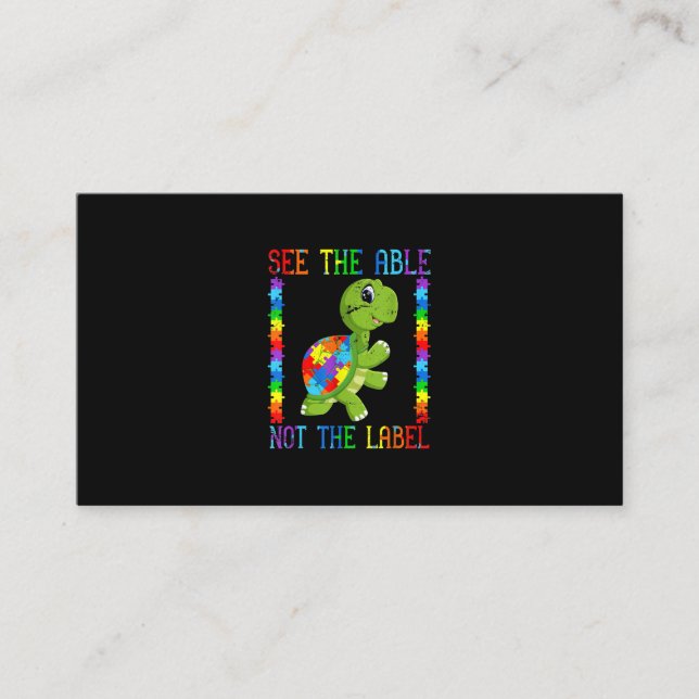 Autistische Kid-Mama Krötenkämpfer Autismus Puzzle Visitenkarte (Vorderseite)