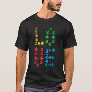 Autistische Kinder Farbige Puzzleteile Lieben Auti T-Shirt