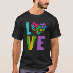 Autistische Kinder Puzzleteile Herz Liebe Autismus T-Shirt