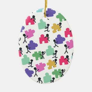 autistische Menschen Keramik Ornament