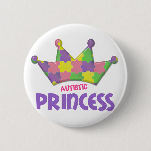 Autistische Prinzessin 1 AUTISMUS Button