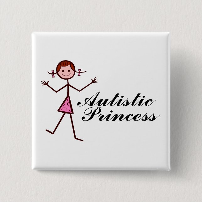 Autistische Prinzessin (Mädchen) Button (Vorderseite)