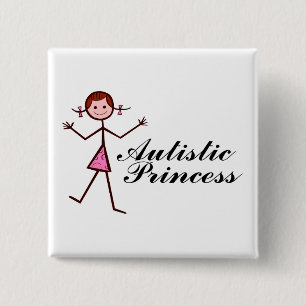 Autistische Prinzessin (Mädchen) Button