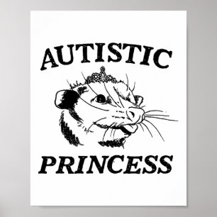 Autistische Prinzessin Maus Kinder Autismus Aware Poster