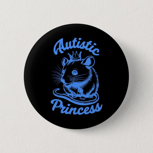 Autistische Prinzessin Opossum 2  Button (Vorderseite)