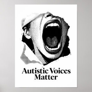 Autistische Stimmen sind wichtig   Design von B&W- Poster