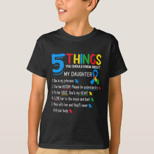 Autistische Tochter Autismus-Bewusstsein Unterstüt T-Shirt