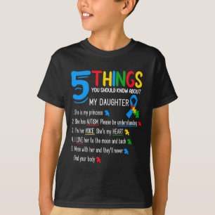 Autistische Tochter Autismus-Bewusstsein Unterstüt T-Shirt