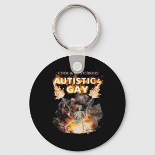 Autistische und Gay Skeletton Funny Autism Skelett Schlüsselanhänger