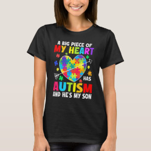 Autistischer Junge Piece Mein Herz hat Autismus Er T-Shirt