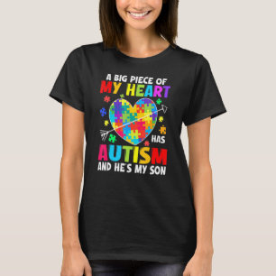 Autistischer Junge Piece Mein Herz hat Autismus Er T-Shirt