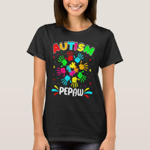Autistischer Pepaw-Puzzle-Support-Familie Autismus T-Shirt