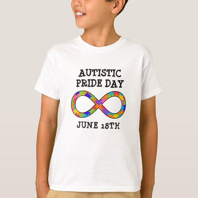Autistischer Pride Day 18. Juni Shirt (Vorderseite)