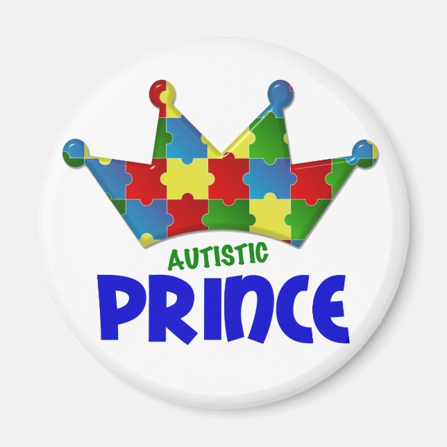 Autistischer Prinz 1 AUTISM Magnet (Vorne)
