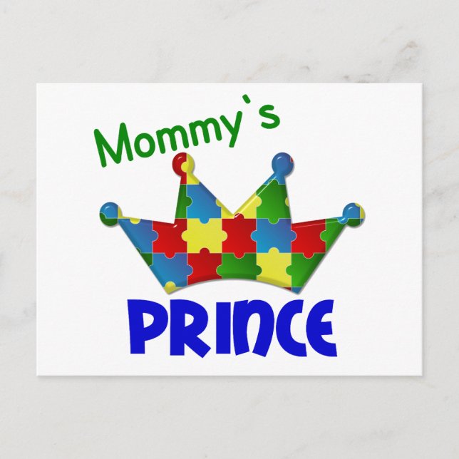 Autistischer Prinz 3 AUTISM Postkarte (Vorderseite)