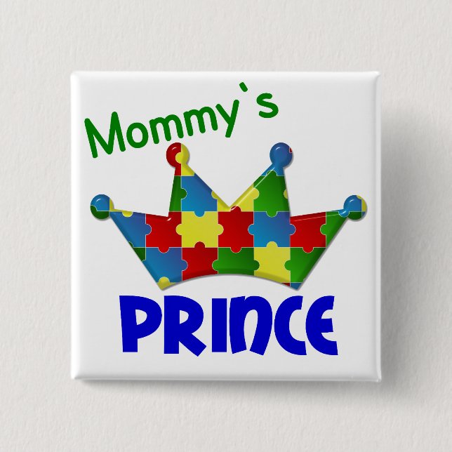 Autistischer Prinz 3 AUTISMUS Button (Vorderseite)
