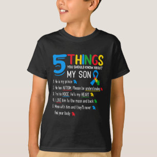 Autistischer Sohn Autism Awareness Unterstützung f T-Shirt