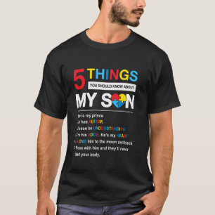 Autistischer Sohn Autism Awareness Unterstützung F T-Shirt