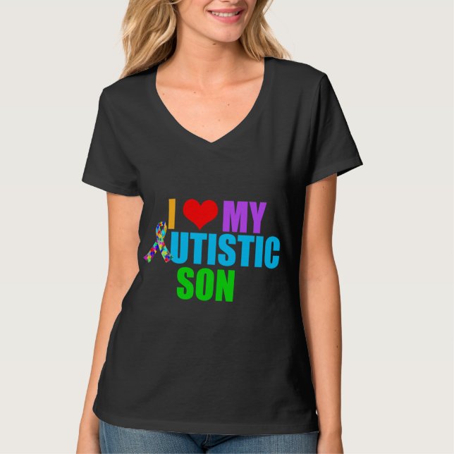 Autistischer Sohn T-Shirt (Vorderseite)